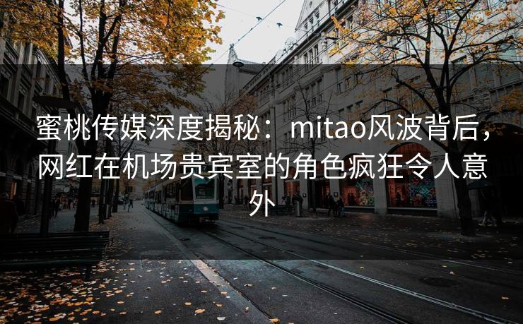 蜜桃传媒深度揭秘：mitao风波背后，网红在机场贵宾室的角色疯狂令人意外