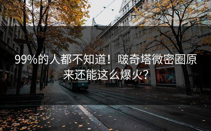 99%的人都不知道！啵奇塔微密圈原来还能这么爆火？