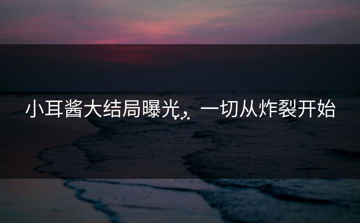 小耳酱大结局曝光，一切从炸裂开始…